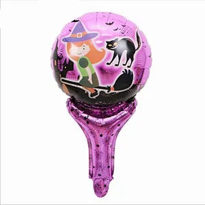 Halloween party toy hand stick cartoon pumpkin pat stick child hand stick foil balloon