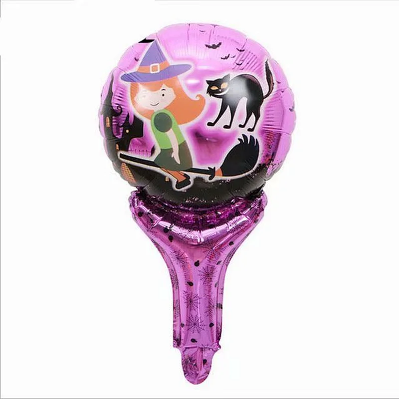 Halloween party toy hand stick cartoon pumpkin pat stick child hand stick foil balloon