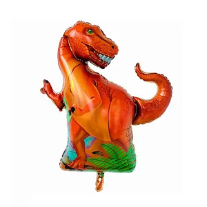 3D Waking Cartoon Dinosaur Shaped Standing Animal aluminum Foil Balloons tyrannosaurus For Children Birthday Toys party supplies