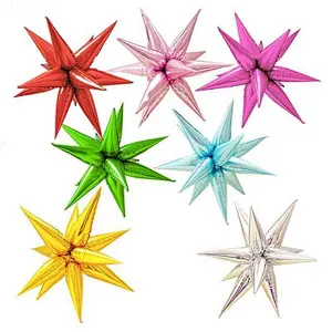 Cheap DIY Gold Star Balloon For Wedding Ons Birthday Party Globos Air Ballons Water Drop Foil Balloons 4D Explosion Balloon