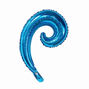 18 Inch Party Decorations Aluminum Foil Balloon Wave Spiral Shaped Balloon
