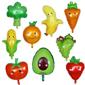 Hot Sale Fruit Vegetables Shape Party Decoration Foil Balloon Avocado Banana Corn Balloons