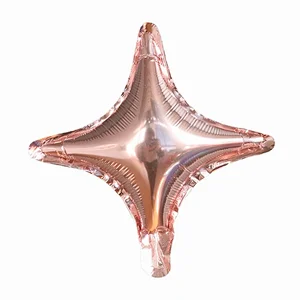 Solid Color Party Decoration Balloon 10 Inch Four Point Star Foil Balloon Wholesale