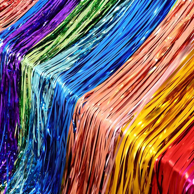 Decoration foil curtain rain curtain background wall balloon decorate birthday party decoration wedding props