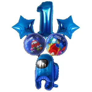 Hot Selling Among Us Game Theme Foil Balloon Set 30 Inch Number Balloon 0-9 For Birthday Party Decoration Kids Toy Globos