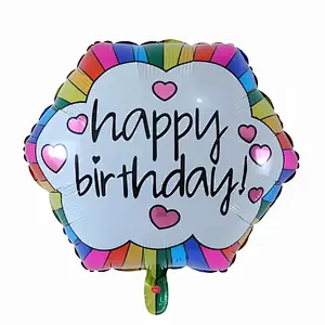 Wholesale Party Decorations Balloon Happy Birthday Hexagon Birthday Foil Balloon