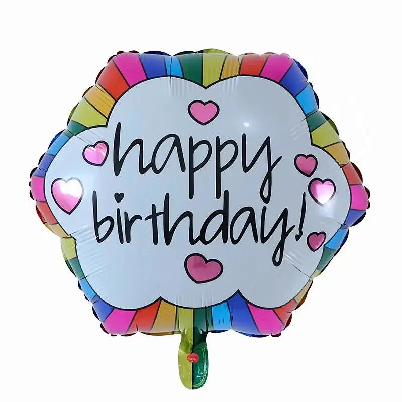 Wholesale Party Decorations Balloon Happy Birthday Hexagon Birthday Foil Balloon