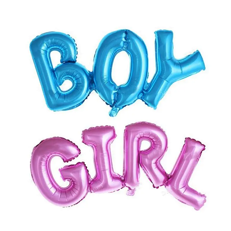 Large Connection Boy Girl Letter Foil Balloons Baby Shower Supplies Home Kids Birthday Balloon Party Decoration Helium Balloon