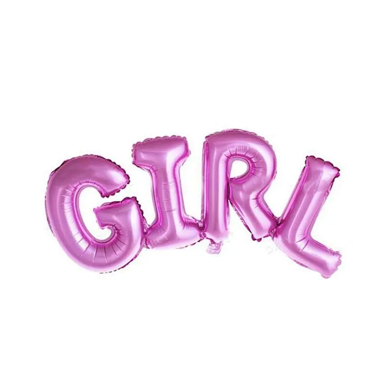 Large Connection Boy Girl Letter Foil Balloons Baby Shower Supplies Home Kids Birthday Balloon Party Decoration Helium Balloon