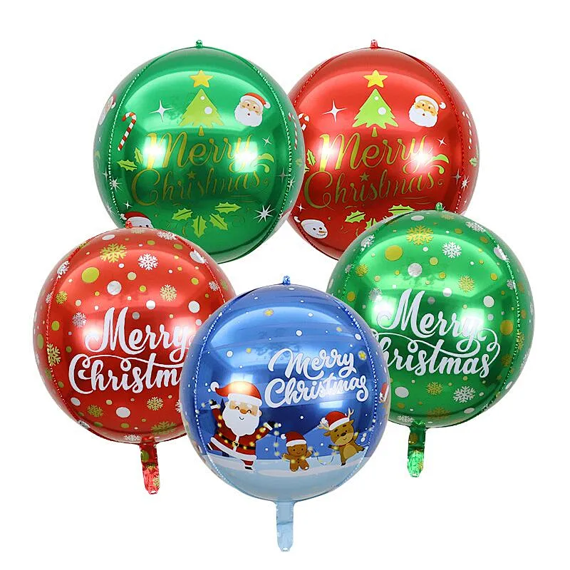 22 inch 4D helium aluminum foil balloon Merry Christmas globos decoration