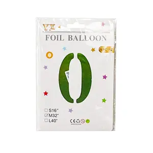 Hot Sale 40 Inch Large Numbers Balloons With Card Individually Packing For Party Decorations Helium Mylar Big Number Balloon