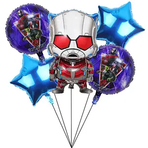 Hot Selling Cartoon Super Hero Balloon Set 5Pcs Party Decoration Supplies Super Hero Dream Balloon Five Piece Set Balloon