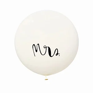 36 Inch Wedding Party White Mr Mrs Decoration Balloon Solid Color Latex Balloons Wholesale