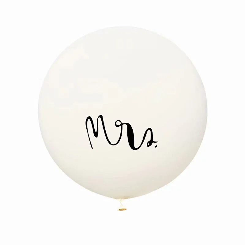 36 Inch Wedding Party White Mr Mrs Decoration Balloon Solid Color Latex Balloons Wholesale