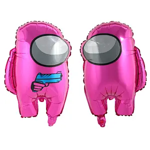 New Design Among Us Game Theme 18 inch round shape Cartoon foil balloon for Kids Adult birthday party decoration supplies