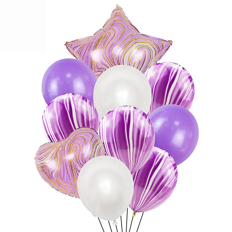18 Inch Agate Confetti Birthday Balloon Set Agate Aluminum Balloon Set For Wedding Ceremony Party Decoration