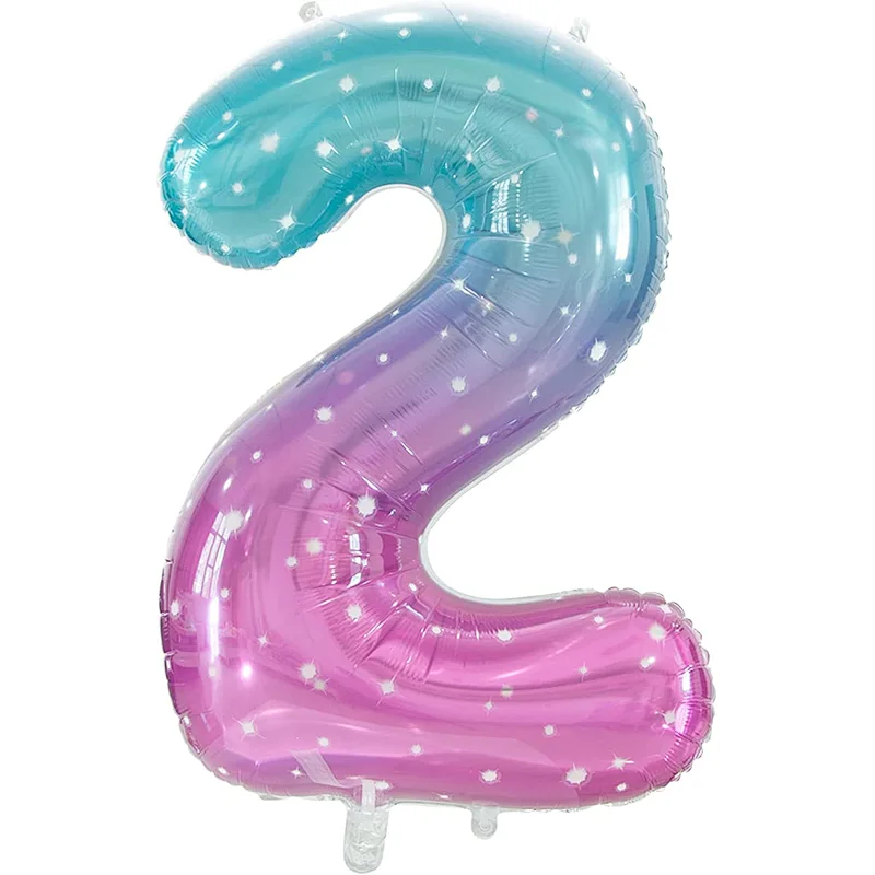 jelly Color Number Balloon 40inch Digital Aluminium Foil Balloons For Birthday Party Decoration Globos De Numero