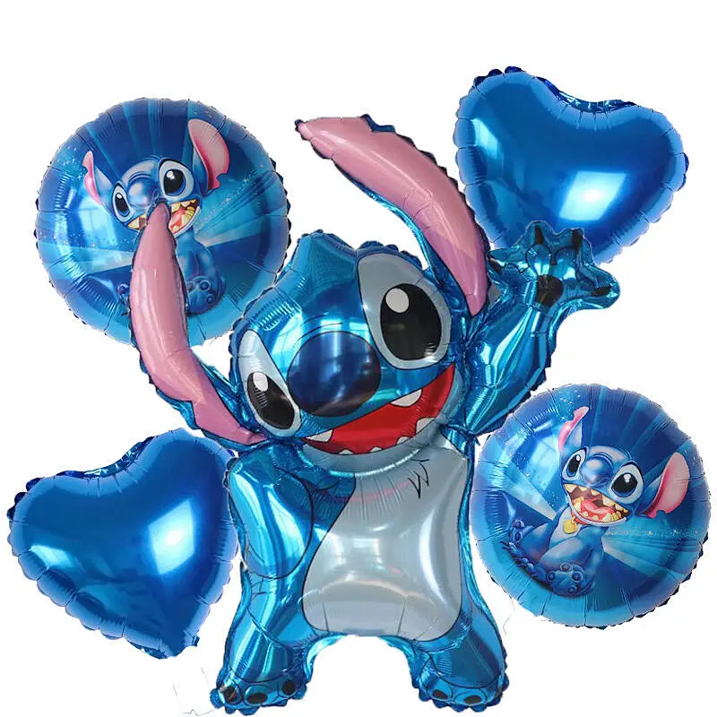 5pcs/ Cartoon Stitch Helium  Carton  Foil balloon For Baby Boy  Shower  Birthday Party Decoration