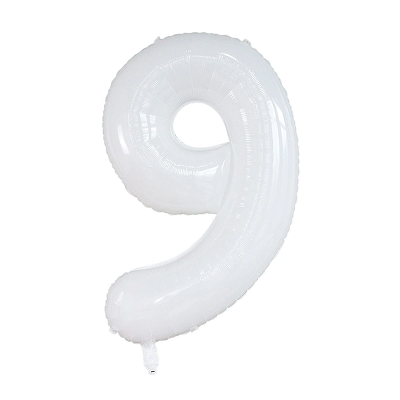 White color Number Balloon 40inch Digital Aluminium Foil Balloons For Birthday Party Decoration Globos De Numero
