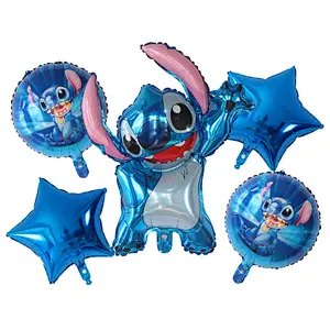 5pcs/ Cartoon Stitch Helium  Carton  Foil balloon For Baby Boy  Shower  Birthday Party Decoration