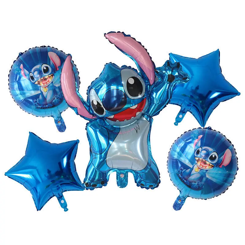 5pcs/ Cartoon Stitch Helium  Carton  Foil balloon For Baby Boy  Shower  Birthday Party Decoration
