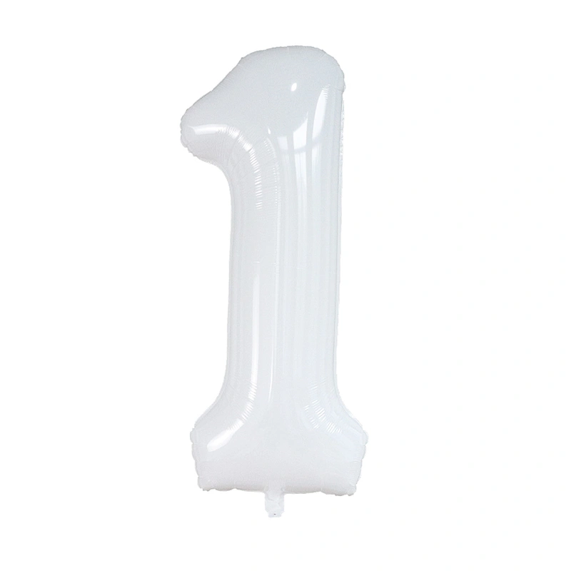 White color Number Balloon 40inch Digital Aluminium Foil Balloons For Birthday Party Decoration Globos De Numero