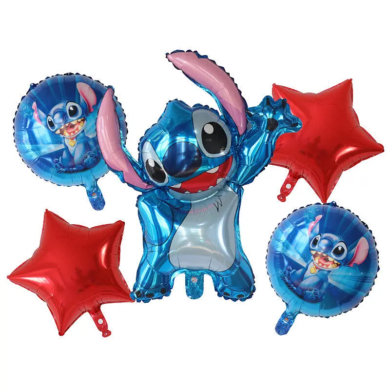 5pcs/ Cartoon Stitch Helium  Carton  Foil balloon For Baby Boy  Shower  Birthday Party Decoration