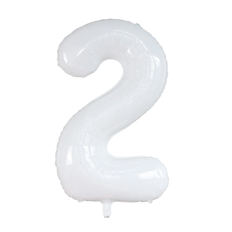 White color Number Balloon 40inch Digital Aluminium Foil Balloons For Birthday Party Decoration Globos De Numero
