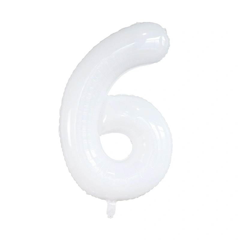 White color Number Balloon 40inch Digital Aluminium Foil Balloons For Birthday Party Decoration Globos De Numero