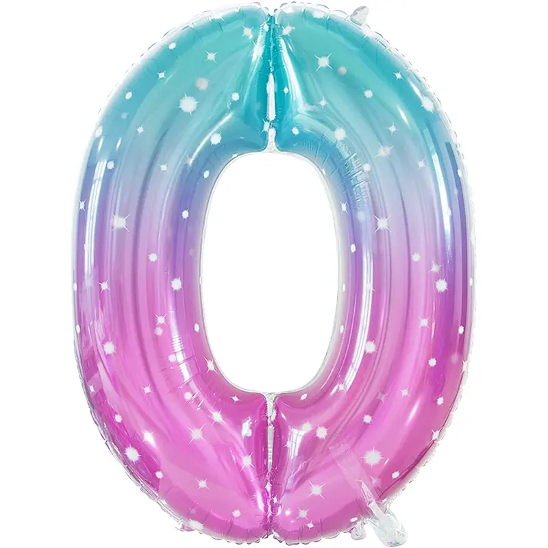 jelly Color Number Balloon 40inch Digital Aluminium Foil Balloons For Birthday Party Decoration Globos De Numero