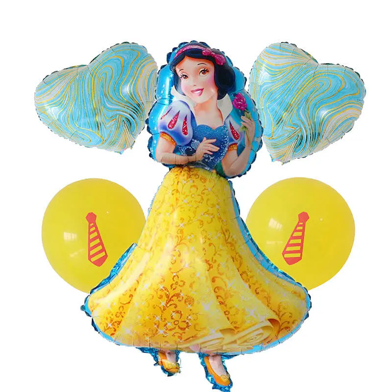 5pcs/ Cartoon Frozen Disney Princess  Carton  Foil balloon For Baby Girl Shower  Birthday Party Decoration
