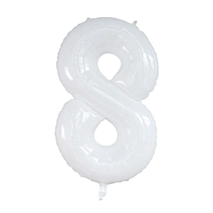 White color Number Balloon 40inch Digital Aluminium Foil Balloons For Birthday Party Decoration Globos De Numero