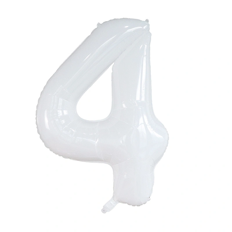 White color Number Balloon 40inch Digital Aluminium Foil Balloons For Birthday Party Decoration Globos De Numero