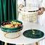 Hot selling fashion simple ceramic golden elk snack plate dried Fruit Grid Plate