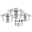 Non-stick cookware for domestic kitchens 7cs stainless steel casserole cooker set