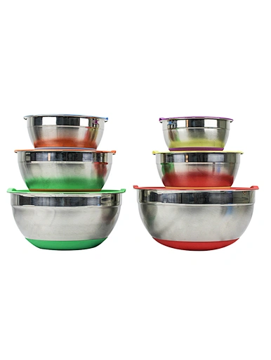 stainless steel serving bowl with lid