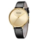 Ladies quartz watch with leather band