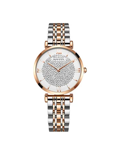 Stainless steel quartz ladies watch