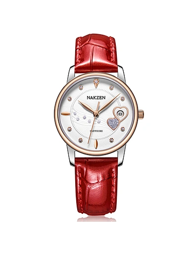 leather band quartz watch