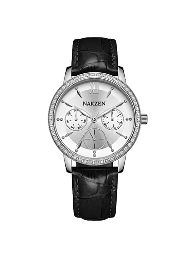 leather band quartz watch