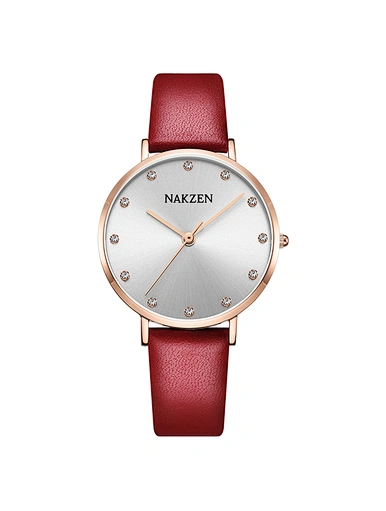 leather band quartz watch