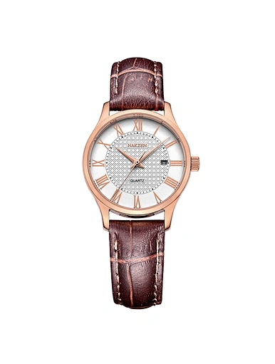 leather band quartz watch