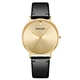 Ladies quartz watch with leather band