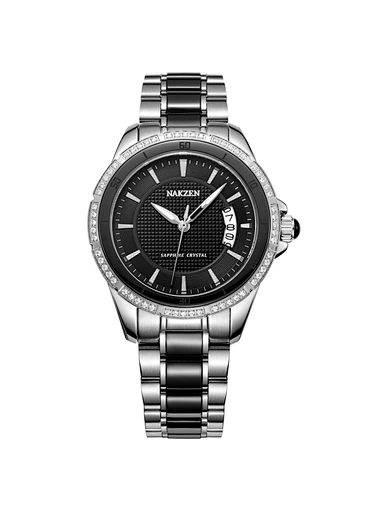 ladies metal band quartz watch