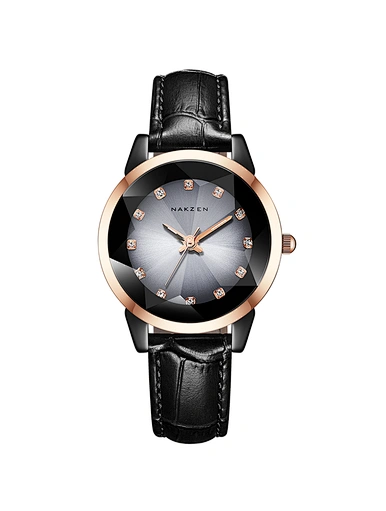 leather band quartz watch