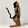 woman cat