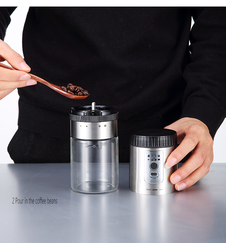step 2:pour the coffee bean