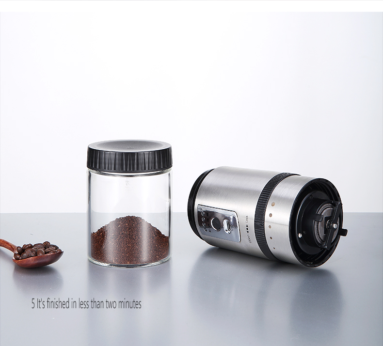 the grinder will finish in 2 minutes