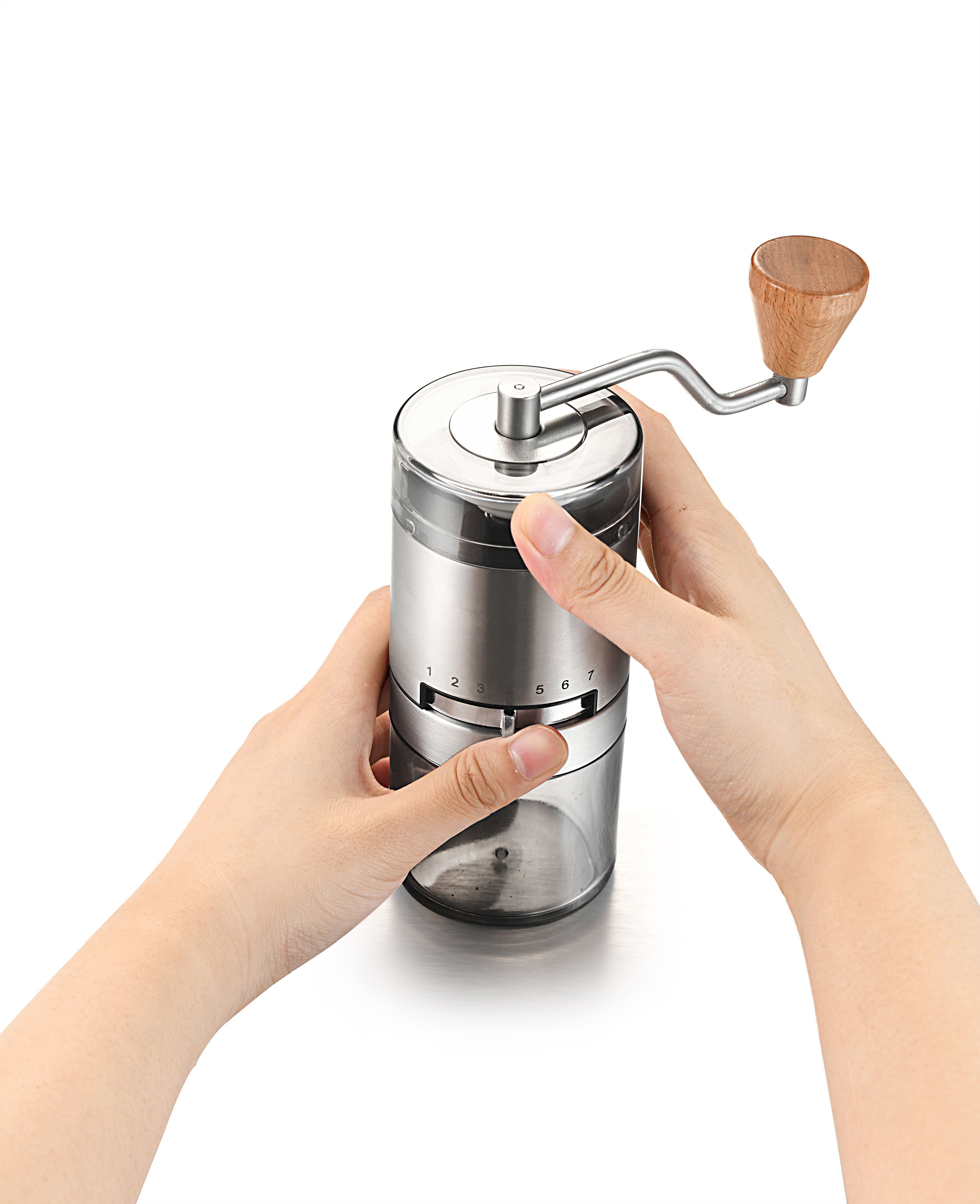stainless steel manual grinder could adjust the grain size