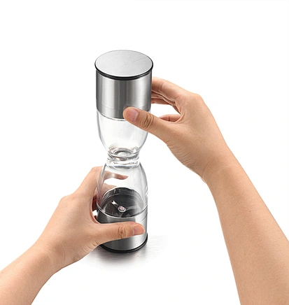 tall stainless steel salt and pepper shakers